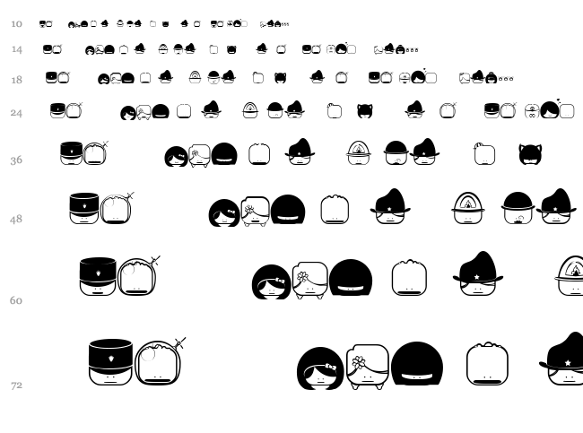 Toy Stum font waterfall